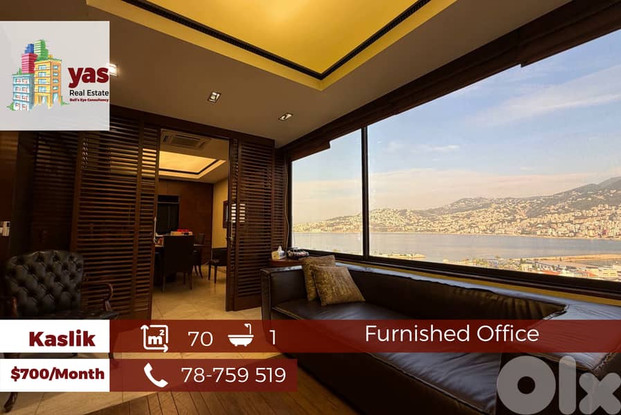 Kaslik 70m2 | Furnished Office | Rent | Excellent Condition | EH 0
