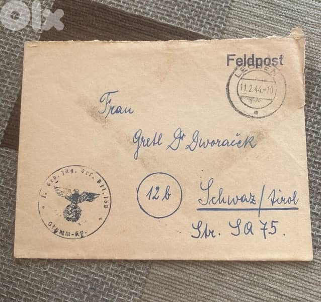 رسالة بريد من الجنود الالمان النازية إلى عائلاتهم سنة ١٩٤٤ 0