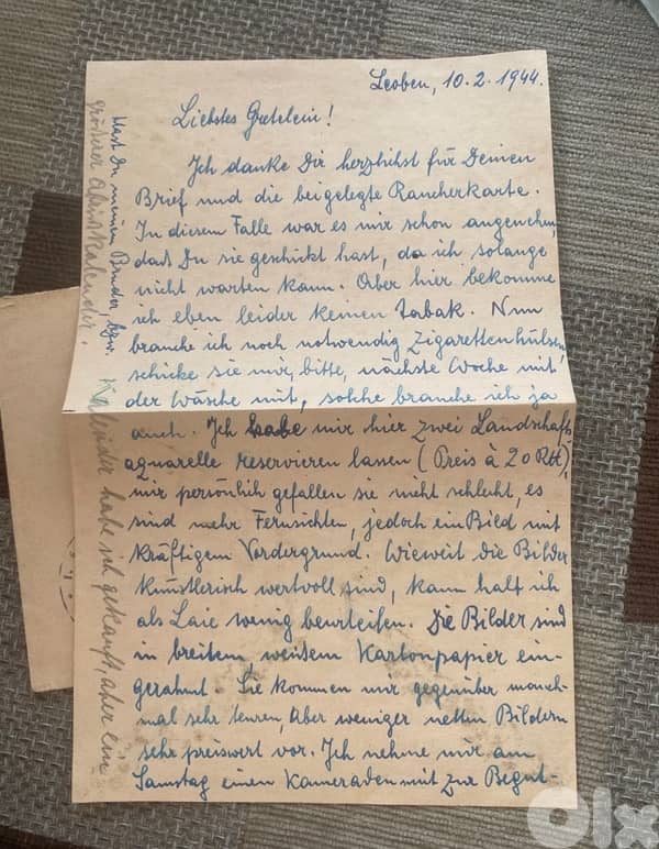 رسالة بريد من الجنود الالمان النازية إلى عائلاتهم سنة ١٩٤٤ 1