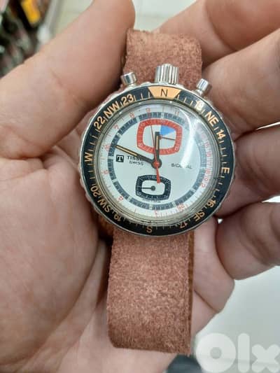 RARE Vintage Tissot "Sideral" Bullhead Plastic Fiberglass Chronograph