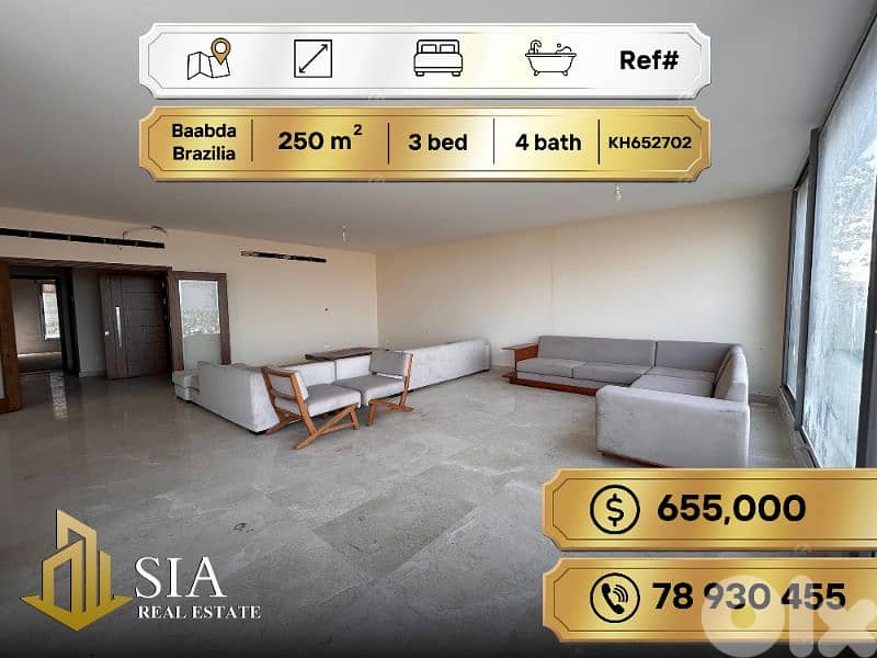 Apartment for Sale in Baabda Brazilia شقة للبيع في بعبدا برازيليا 0