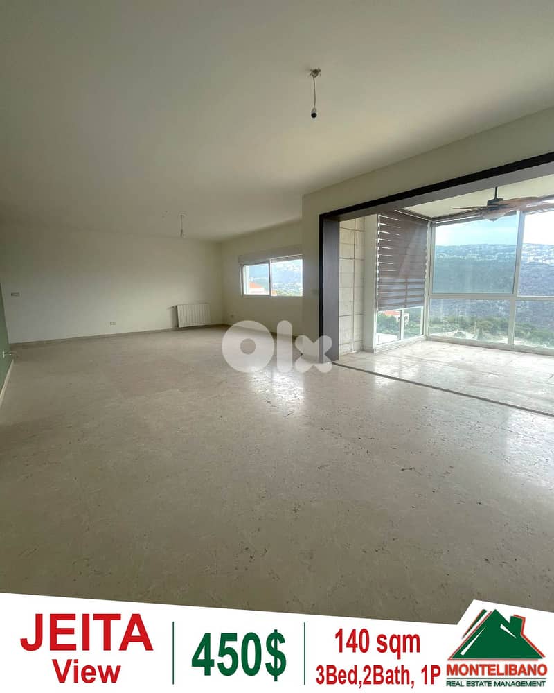 140 sqm Apartment For Rent in Jeita (جعيتا) with View 0