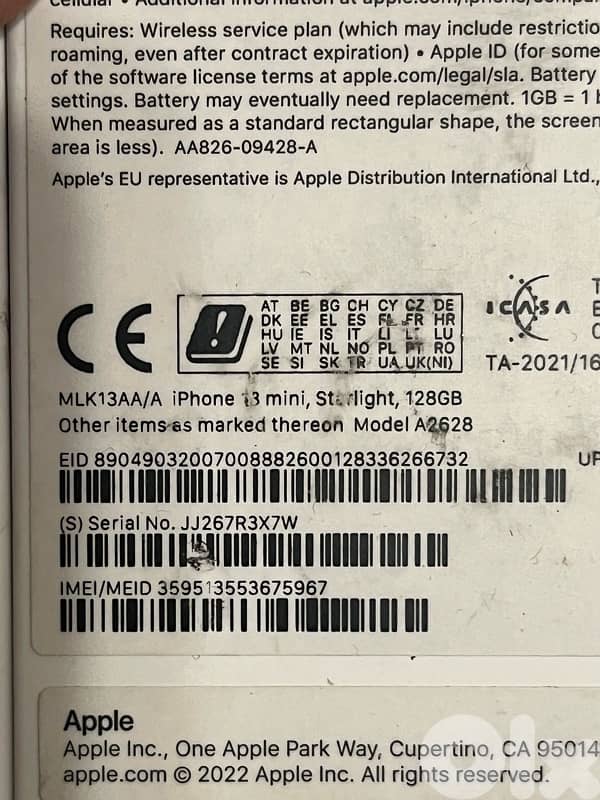 iphone 13 mini 128 G 8