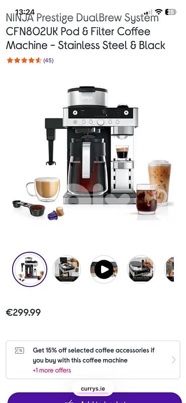 Ninja Prestige 2-in-1 Filter Coffee and Pod Capsule Machine 9