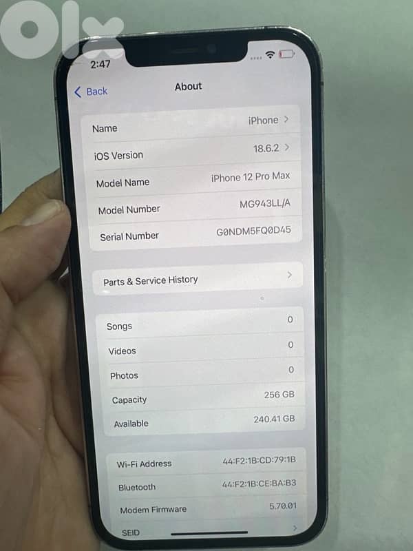 iphone 12 pro max  256gb 4