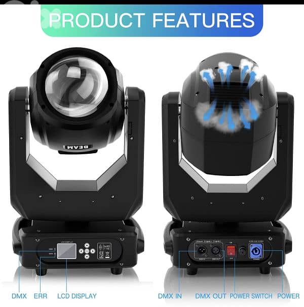 Moving head beam, UKING ZQ02229 with sound control/ 5$ delivery 3