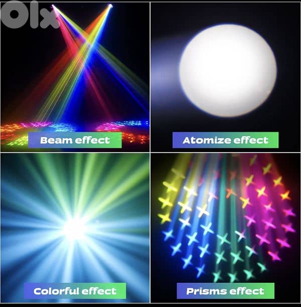 Moving head beam, UKING ZQ02229 with sound control/ 5$ delivery 7