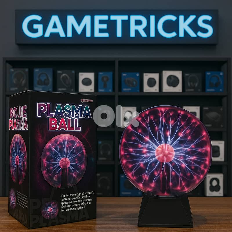 Crystal Plasma Ball Touch Lamp - 8 inches 0