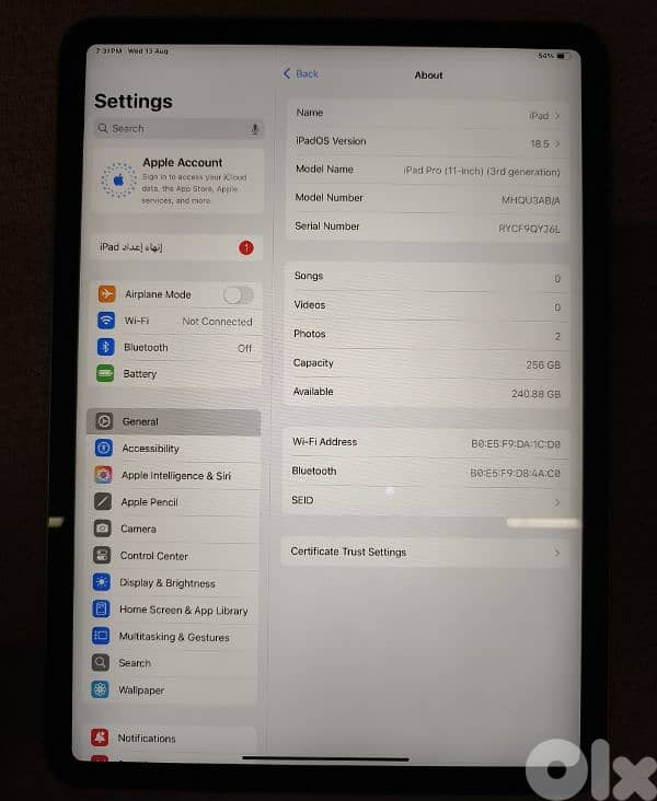 Ipad 11 Pro M1 256GB Super Clean 120FPS Gaming 3