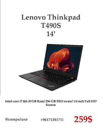 On Sale Lenovo T490S Laptops