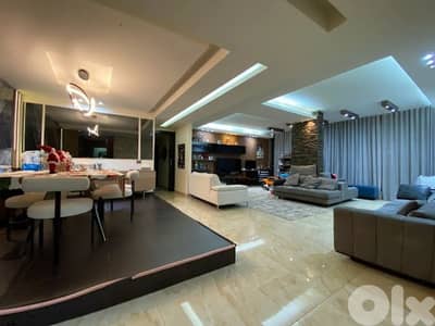 luxury apartment with garden for sale in bchamoun, aley/ بشامون، عاليه