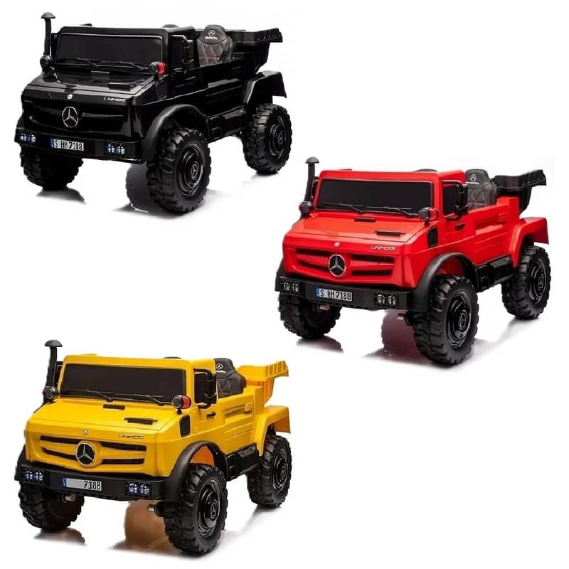 Ride On Truck For Kids With RC & Battery Powered 12V 7AH - شاحنة ركوب 0