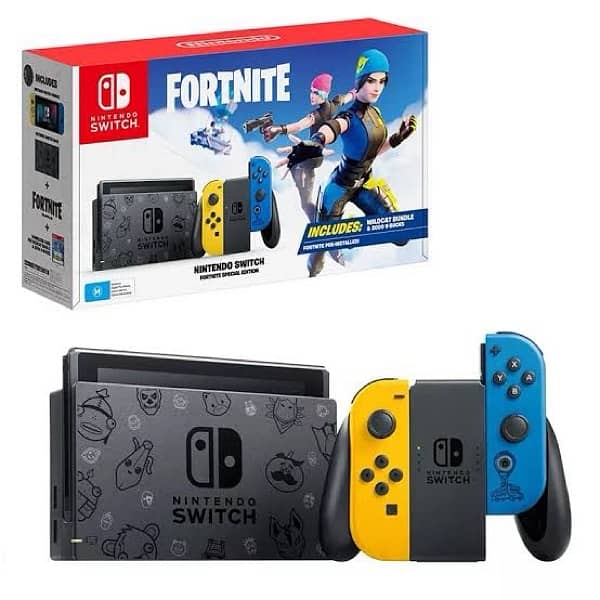 Nintendo Switch Fortnite edition + 2 games 0