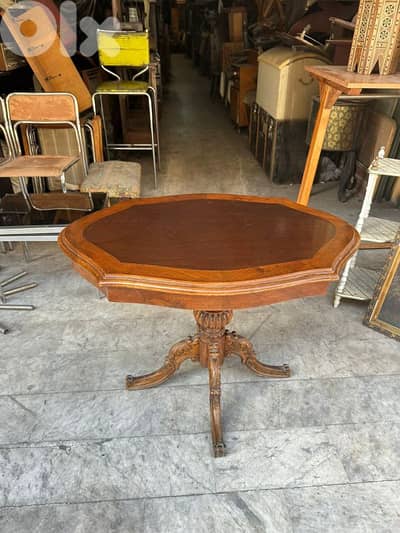 frensh table salon طاولة صالون فرنسية انتيك خشب جوز سعر لقطة
