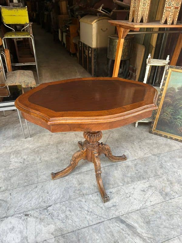 frensh table salon طاولة صالون فرنسية انتيك خشب جوز سعر لقطة 1