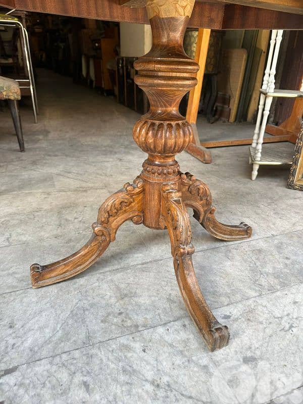 frensh table salon طاولة صالون فرنسية انتيك خشب جوز سعر لقطة 2