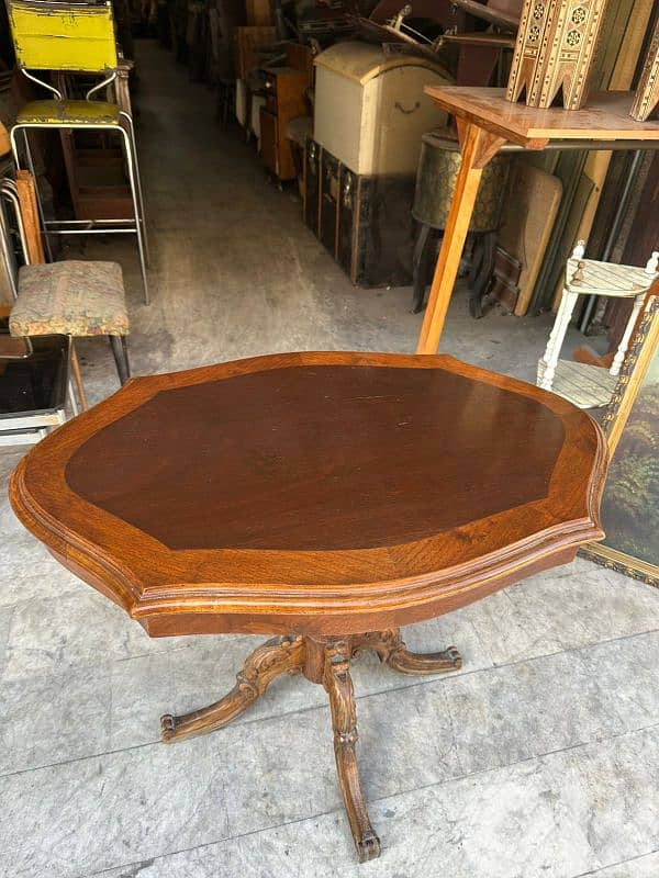 frensh table salon طاولة صالون فرنسية انتيك خشب جوز سعر لقطة 3