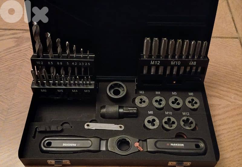 Parkside 40-piece metric tap and die set. 2