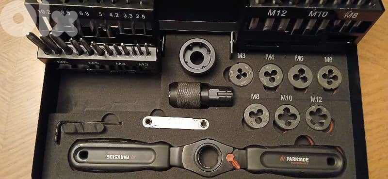 Parkside 40-piece metric tap and die set. 3