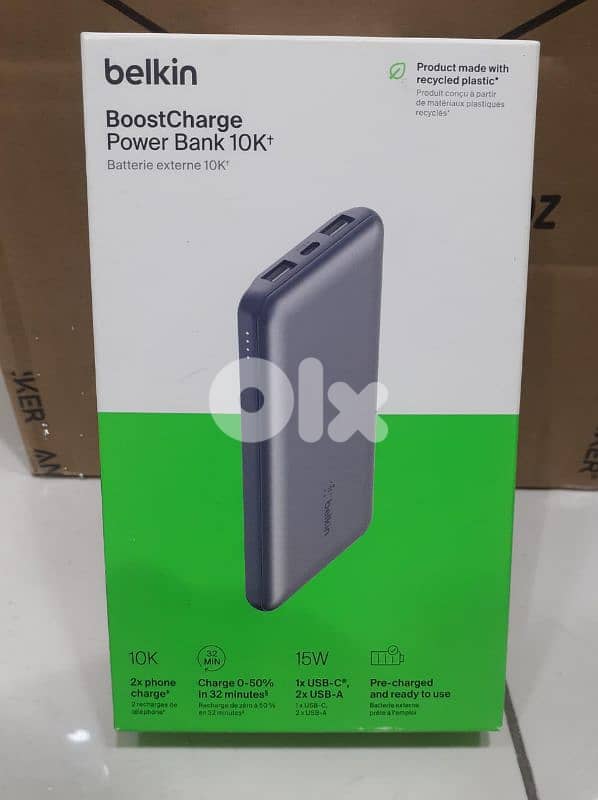 Belkin boostcharge power bank 10k 15w gray 0