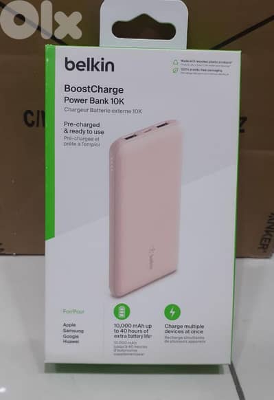 Belkin boostcharge power bank 10k 15w pink