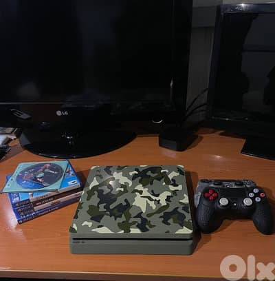 للبيع: بلايستيشن 4 سليم – إصدار مموّه (Camo Edition) بحالة ممتاز