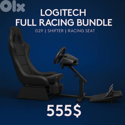 Logitech G29 Full racing wheel experience + gaming seat