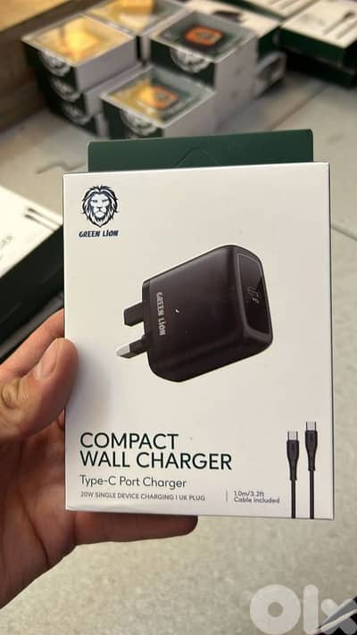Green lion compact wall charger type-c port charger 20w