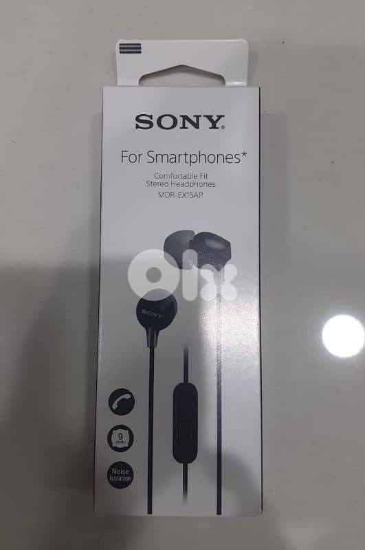 Sony Stereo Headphones MDR-EX15AP Black 0