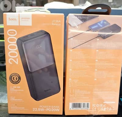 HOCO POWER BANK 20000MAH (22.5W + 20W PD) J136A