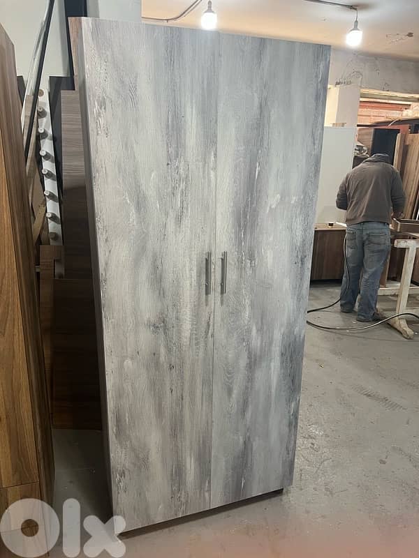 خزانة درفتين كلا رفوف جديدة من المعمل بافضل الاسعار 0