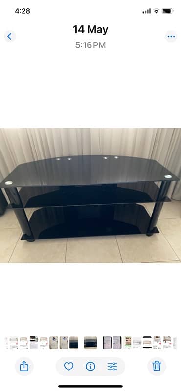 طاوله تلفزيون زجاج 0