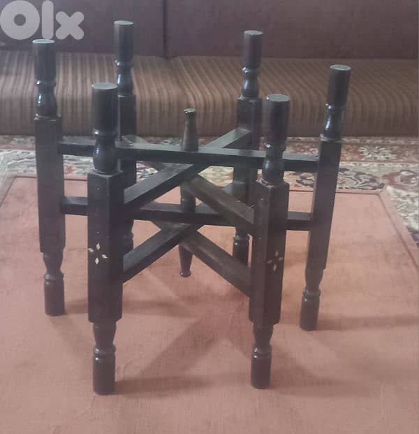 Handcrafted Oriental Folding Wooden Stand 1