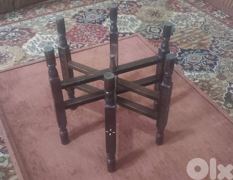 Handcrafted Oriental Folding Wooden Stand 2