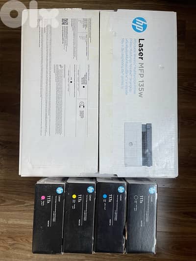 NEW PRINTER - NEVER USED WITH ALL ORIGINAL TONERS