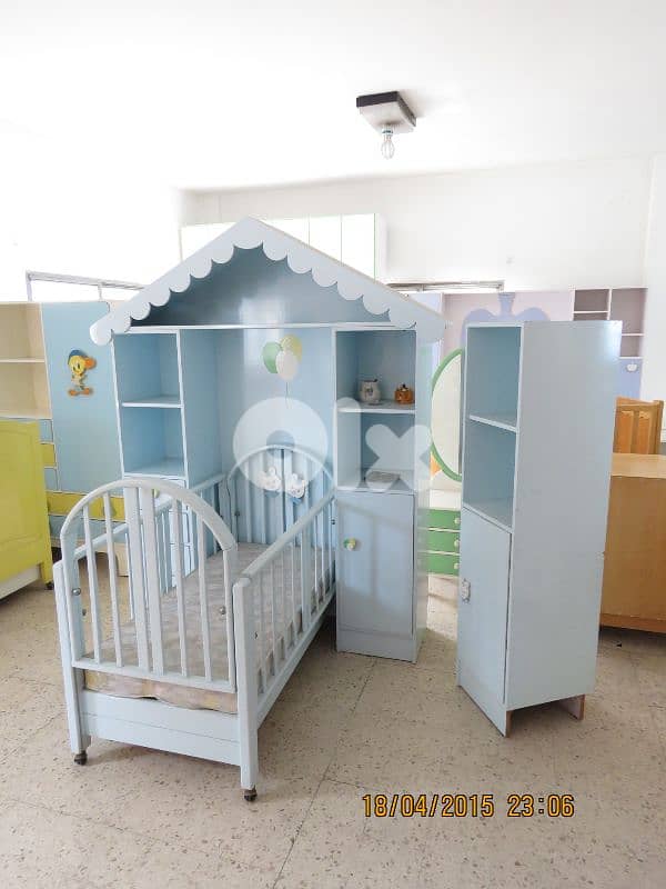 children bed with closets 1
