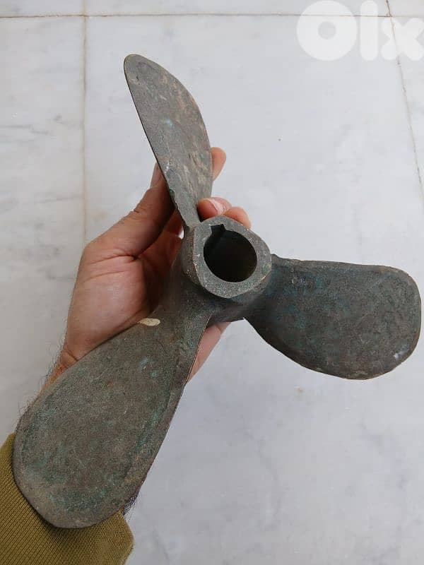 مروحة سفينة نحاس قديمة 3