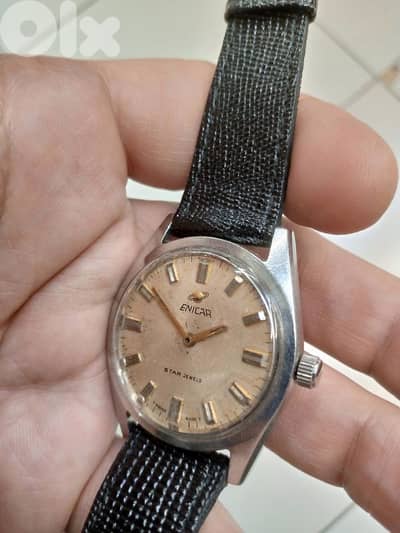 vintage Swiss Enicar Star Jewels 1971