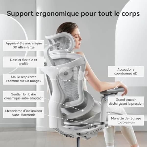 SIHOO Doro C300 Pro Ergonomic Office Chair with 6D Ultra Soft Armrests 7