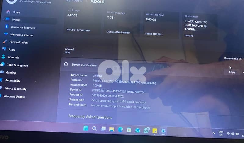 Laptop Lenovo ideaspad 330 3