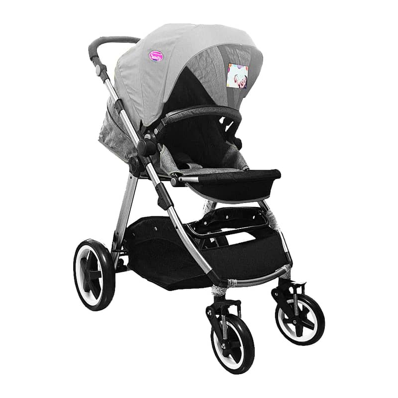 Luxuries Baby Stroller With Portable Bed Car Seat - عربة أطفال فاخرة 4