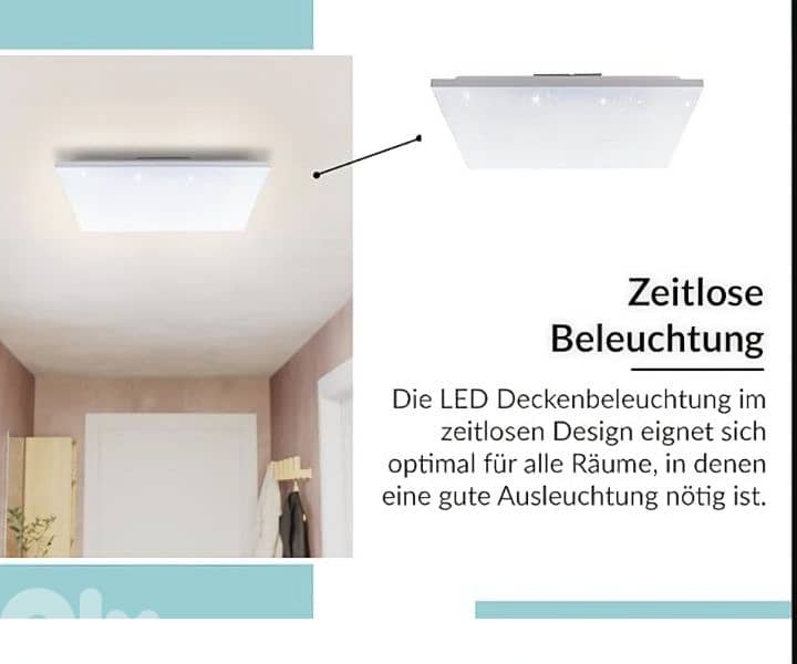 Eglo-Leuchten CALEMAR-S Ceiling Light LED white 58×58 cm/ 4$ delivery 2