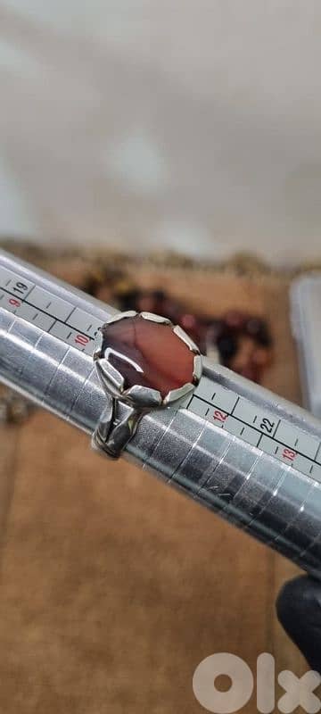 خواتم عقيق فضة عيار ٩٢٥ 3