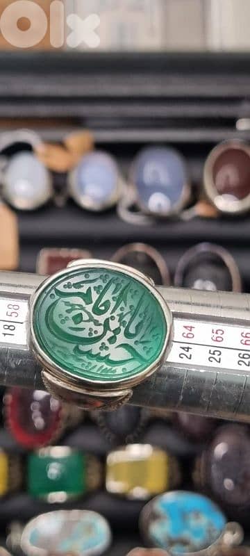 خواتم عقيق فضة عيار ٩٢٥ 4