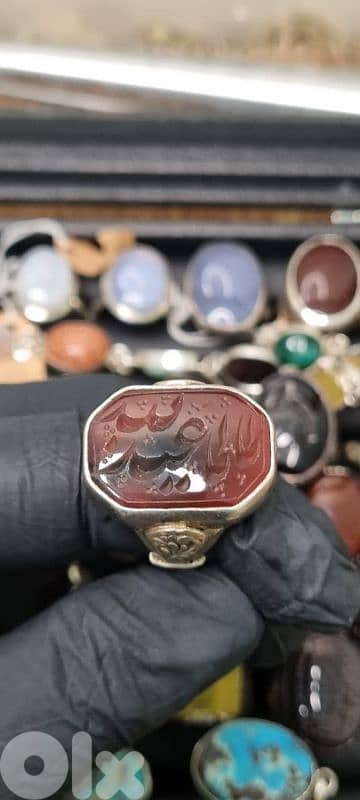 خواتم عقيق فضة عيار ٩٢٥ 5