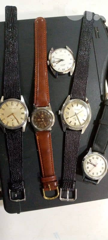 5 vintage  watch swiss watches manual movement all for 100$