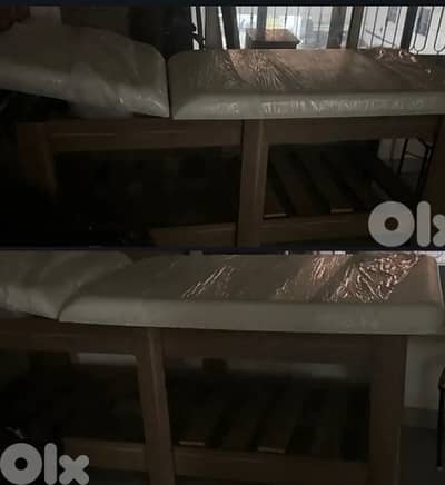 wooden massage bed