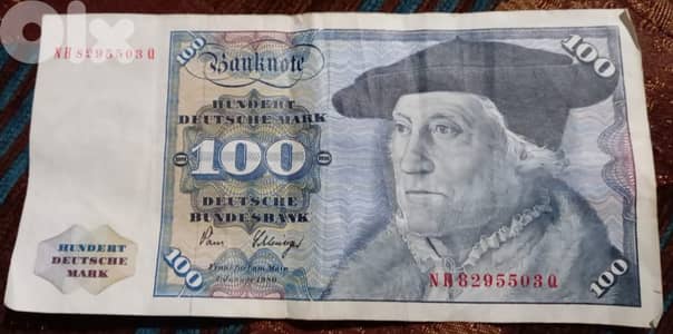 عملة ورقية نادرة للبيع  100 مارك ألمانية1980