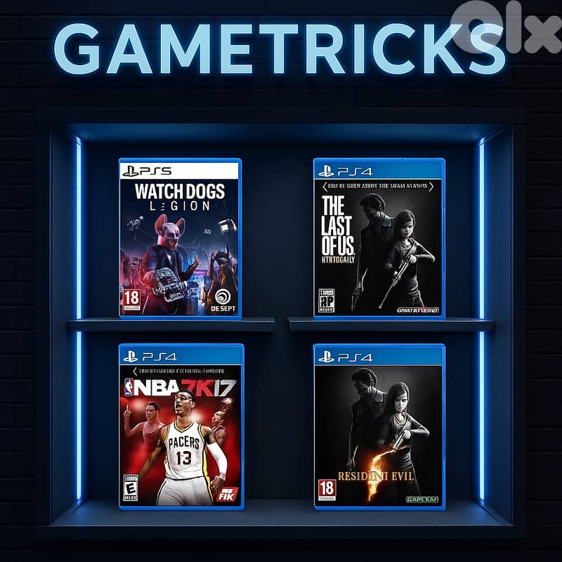 PS4 - PS5 4 Game titles NBA - WATCHDOG - RESIDENT EVIL - LAST OF US 0