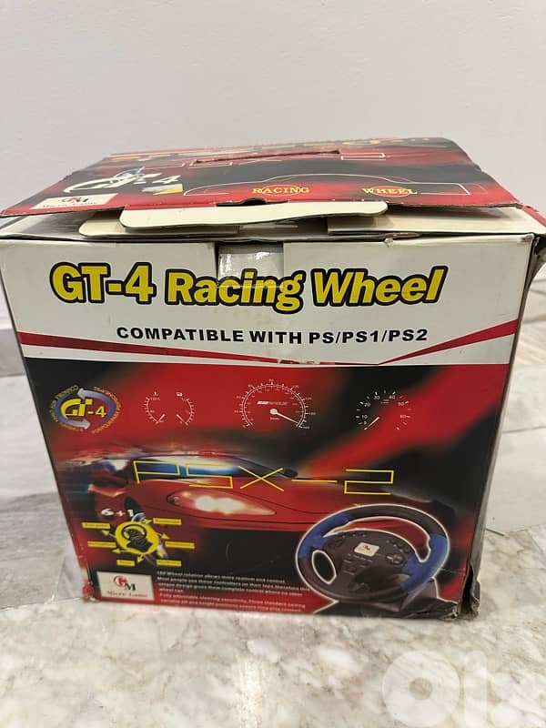 GT-4 Racing Wheel for PlayStation consoles 2